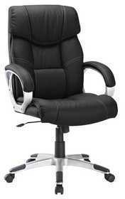 Fauteuil de bureau confortable, rembourré, noir