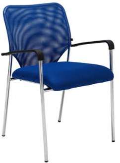 CLP Chaise de visiteur CUBA metal bleu 50 cm