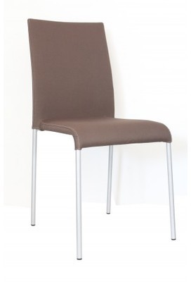 Lot de 6 chaises en simili cuir Taupe