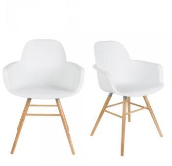 Lot de 2 fauteuils résine et bois Albert Kuip Zuiv