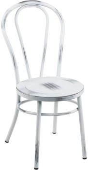 Chaise bistrot vintage en métal patiné - Madina