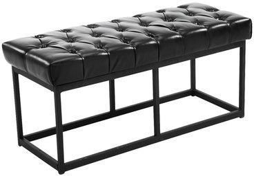 CLP Banc Amun B100 similicuir metal noir 46 cm