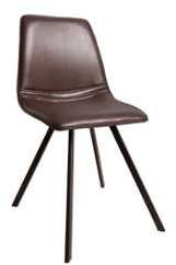 Lot de 4 chaises coloris brun design scandinave en