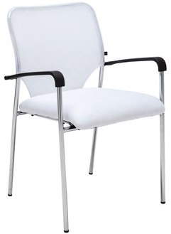 CLP Chaise de visiteur CUBA metal blanc 50 cm