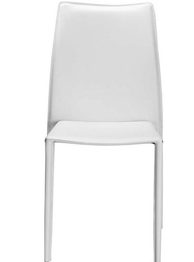 Lot de 2 chaises blanches modernes