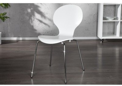 Lot de 4 chaises en bois avec piétement en métal c