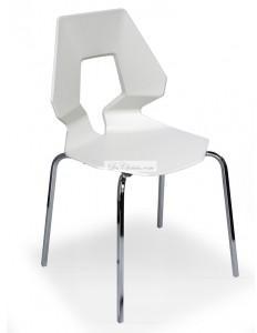 Chaise de cuisine contemporaine blanche prodige.