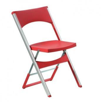 Chaise pliante en polypropylène et métal - Compact