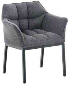 CLP Chaise de salle à manger Octavia B tissu metal