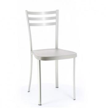 Chaise de cuisine en métal avec assise en polyprop