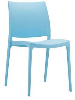 CLP Chaise design Maya plastique bleu clair 45 cm