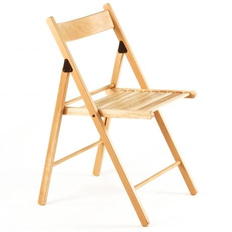 Chaise dappoint pliante en bois naturel - Hot