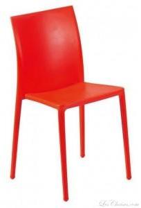 Chaise de cuisine moderne rouge moon.