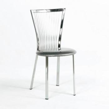 Chaise de cuisine en métal et vinyle - Fanny