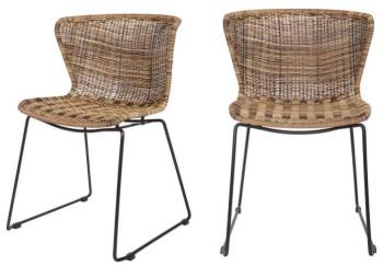 Lot de 2 chaises indoor/outdoor rotin tressé Wings