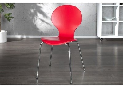 Lot de 4 chaises en bois avec piétement en métal c