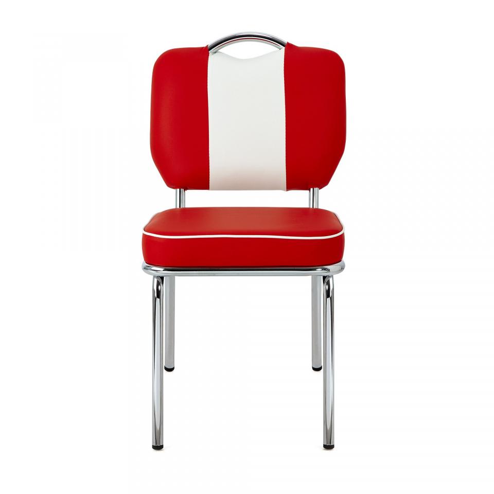 Chaise rouge et blanche Rouge