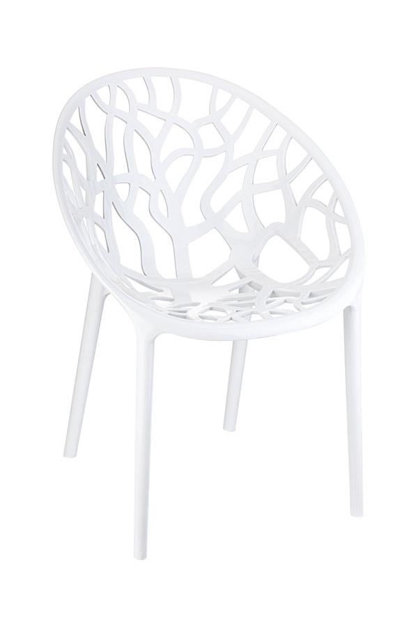 CLP Chaise design CRYSTAL plastique blanc / brilla