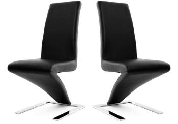 Lot de 2 chaises design noires NEW ANGIE