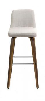 Lot de 2 tabourets de bar en similicuir - Beige