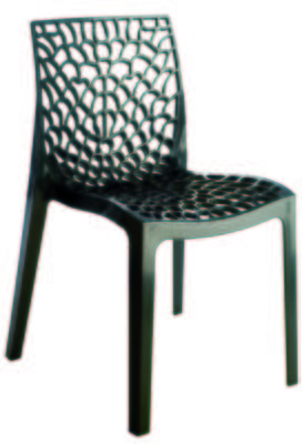 Chaise empilable GRUVYER - Anthracite