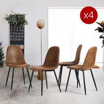 Lot de 4 chaises scandinaves CHARLTON - couleur -
