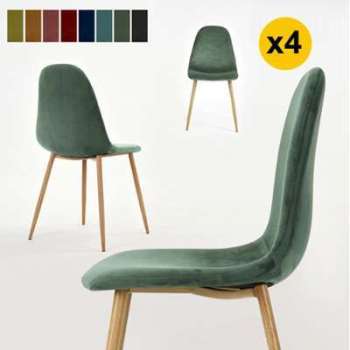 Lot de 4 chaises scandinaves CHARLTON Lot de 4 chaises scandinaves