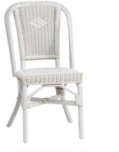 Chaise en rotin Albertine blanche