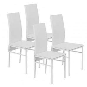 Lot de 4 Chaises Blanches
