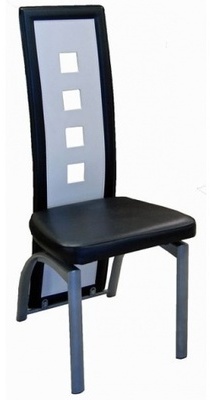 VENISE blanche et noire lot de 6 chaises