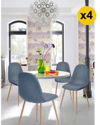Lot de 4 chaises scandinaves CHARLTON - Couleurs - Lot de 4 chaises scandinaves