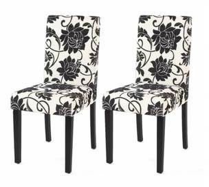Chaise de salle à manger lot de 2 FLOWER tissu