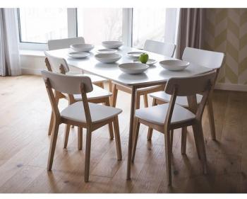 Chaise de salle à manger - Blanc - SANTOS