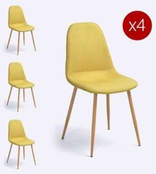 Lot de 4 chaises scandinaves CHARLTON - couleur -