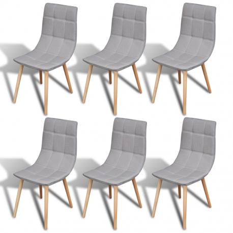 LOT DE 6 CHAISES GRISE DESIGN DECOROCHE