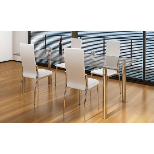 VidaXL Chaise de salle à manger alu (lot 4)