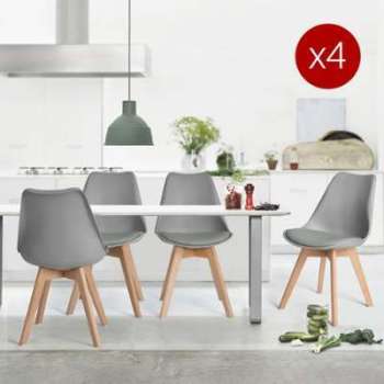 Chaises salle à manger lot de 4 FRANKFURT - couleu