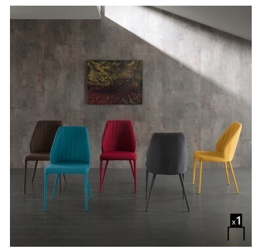 Chaise de salle à manger de design moderne en tiss