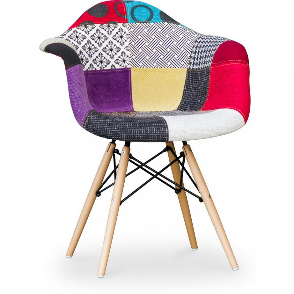 Chaise Darwin - Patchwork Multicolore
