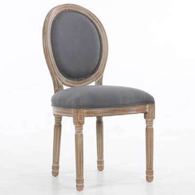 Chaise médaillon VERSAILLES style louis XVI lin gr