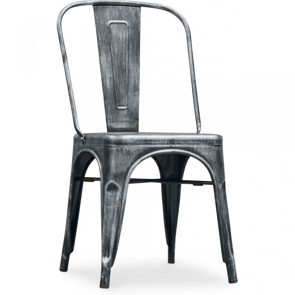 Chaise Tolix Assise Carrée Xavier Pauchard Style -