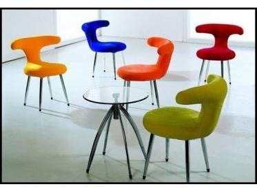 Chaise velours coloré Fifties