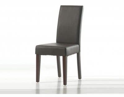 Chaise de salle à manger rembourré, simili cuir br