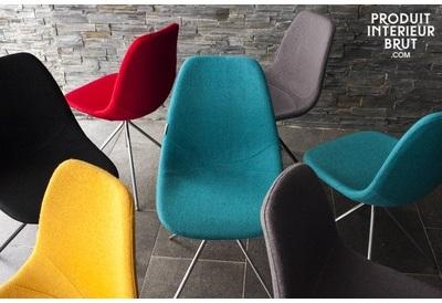 Chaise scandinave Piramis Bleue