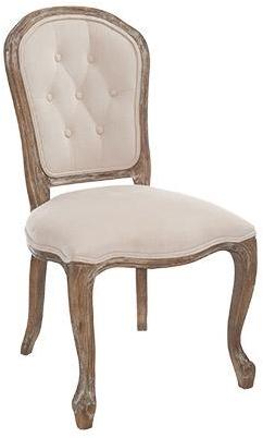Chaise médaillon en chêne et velours 52x60x96cm