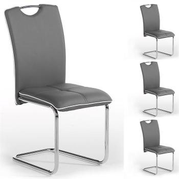 Lot de 4 chaises ELEONORA, gris