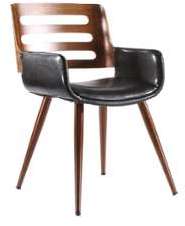 Chaise de Salle Manger Vintage Noire Milly