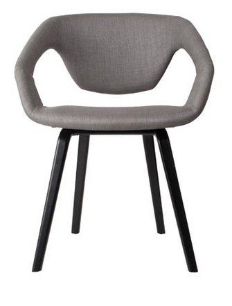 ZUIVER Chaise FLEX BACK gris silex piétement noir