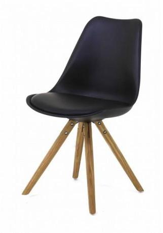 Chaise nordique noire CROSS - Lot de 2