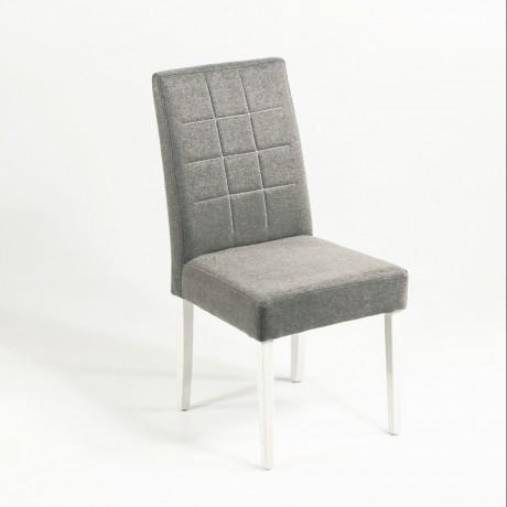 Chaise de salle à manger en bois et tissu Flavie M